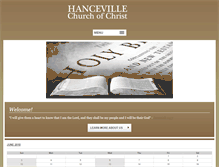 Tablet Screenshot of hancevillechurchofchrist.com